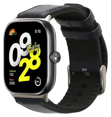 Produktbild von kwmobile Leder Uhrenarmband für Xiaomi Redmi Watch 5 & 4 / Smart Band 8 Pro / Smart Band 9 Pro Armband - Ersatzarmband für Fitnesstracker mit