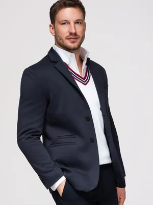 Produktbild von OMBRE Blazer Slim Fit mit klassischem Revers M170 navy L