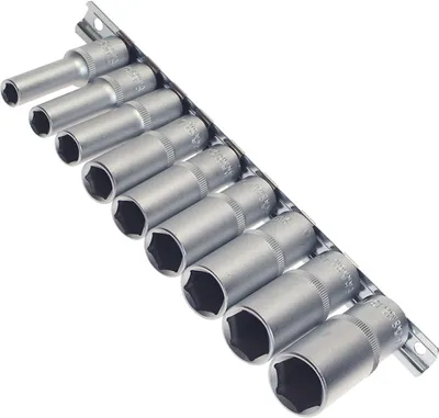 Image de 9 x douilles longues Douille SAE POUCE CROYANTE 3/8