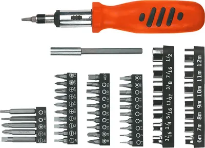 Zdjęcie produktu dla Top Tools Końcówki wkrętakowe z uchwytem, zestaw 52 szt.