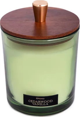 Produktbild von HOMLA WOODY BLEND Duftkerze Zedernholz Vanille-380 g