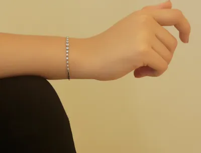 Produktbild von 0,70 Carat Diamant Tennis Armband 14 Karat Weißgold