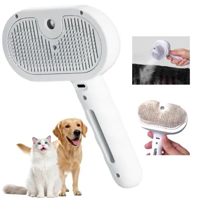 Produktbild von Fellbürste Katzenbürste mit Dampf,Hundebürste, Sprühkamm für Katzen