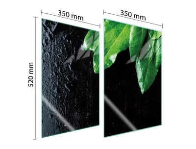 Obrázok produktu pre Ochranný Sklenený Tanier Do Kuchyne 2X35X52 Bazalka