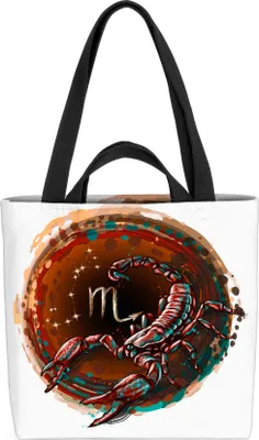 Produktbild von VOID Skorpion Sternzeichen Astrologie Tasche 33x33x14cm,15l Einkaufs-Beutel Shopper Einkaufs-Tasche Bag