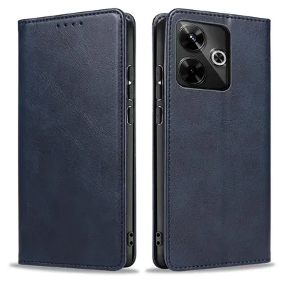 Produktbild von Handyhülle für Xiaomi Redmi 13 Kunstleder Flip Cover Hülle Klapphülle Case Kartenfach Farbe: Blau