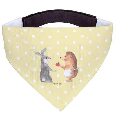 Produktbild von Mr. & Mrs. Panda Halstuch Hund Hase Igel - Gelb Pastell - Geschenk, Herzschmerz, Hundehalstuch, Lustige Sprüche, Für Hunde, Trösten, Liebe Spruch, Tuch, und