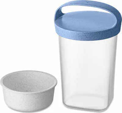 Produktbild von koziol Buddy Organic, Brotdose, Erwachsener, Blau, Kunststoff, Einfarbig, Rechteckig