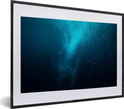 Produktbild von MuchoWow® MuchoWow® Gerahmtes Poster Blasen - Meer - Wasser 40x30 cm - Poster mit zchwarzem Bilderrahmen - Bilderrahmen - Poster im Rahmen
