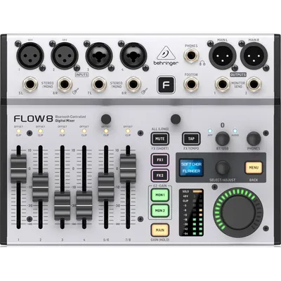 Zdjęcie produktu dla Behringer Flow 8 Mikser Cyfrowy 8-Kanałowy USB Bluetooth Audio Interface