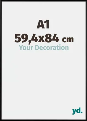 Produktbild von Bilderrahmen, 59.4x84 cm, Schwarz Matt, Aluminium, Kent