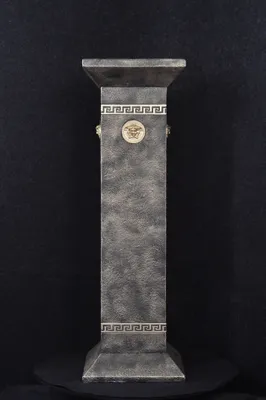 Produktbild von Säule Mäander Style Beistelltisch Marmoriert Dekosäule 100 cm Griechische Antik Retro Rokoko Säule Barock Blumenständer Podest Handbemalt