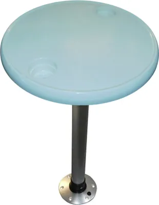 Immagine prodotto di Set di tavoli in plastica con gambe e base in alluminio: rotondo Ø 610 mm