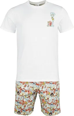 Produktbild von SpongeBob Schwammkopf Schlafanzug Herren Spongebob - Allover multicolor L