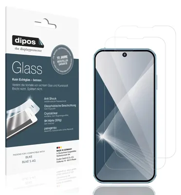 Produktbild von 2x Schutzfolie für BLKE BLKE S 4G - Anti-Shock 9H Folie dipos Glass Kunststoffglas