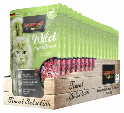 Produktbild von Leonardo Cat Food 756485, Adult, Heidelbeere, Wildfleisch, 85 g, Ohne Soja