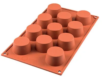 Obrázek produktu pro Silikomart SF022, Plech na muffiny, Obdélníkový, 0,55 l, Červená, 28 mm, 5,1 cm