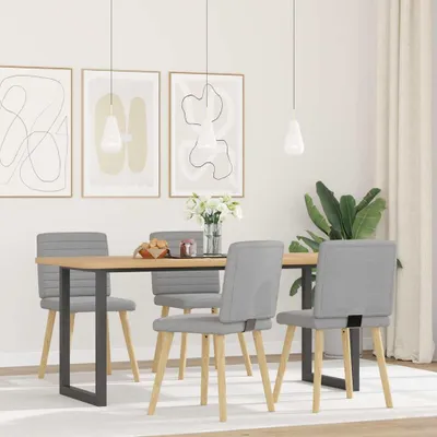 Produktbild von vidaXL Esszimmerstühle 4 Stk. Wolkengrau Stoff
