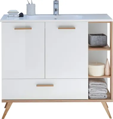 Produktbild von Waschtisch Waschbecken Badschrank Handwaschplatz Badmöbel Waschbecken "Jenn II"