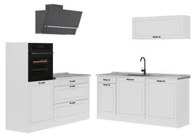 Image de Cuisine Vicco R-Line Blanc campagne/Blanc 160cm plan de travail Marbre, Model 67724