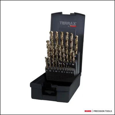 Immagine prodotto di Set di punte per metallo Ruko Terrax 25 pz. 1-13 mm, HSSE-Co 5, DIN 338, tipo VA