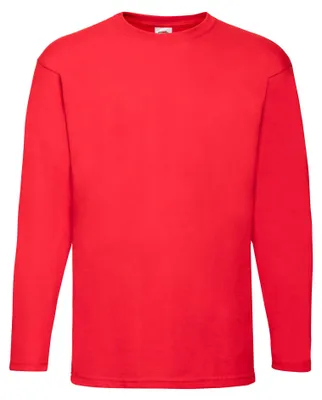 Productafbeelding van T-shirt Fruit Of The Loom Valueweight Rojo met lange mouwen