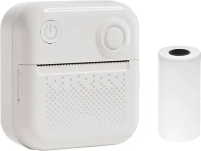 Produktbild von Mini-Thermodrucker, Sofortfotodrucker, BT Verbindung,kompatibel mit Android/iOS, mit 1 Papierrolle (57 x 26 mm)