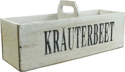 Produktbild von Vintage Blumenkasten Holz dekorativer Kräuterkasten Pflanzbehälter