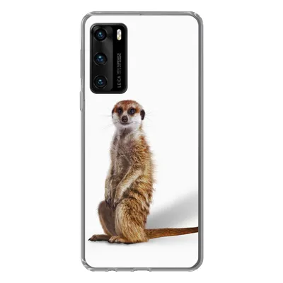 Produktbild von MuchoWow® Handyhülle Schutzhülle Hülle für Huawei P40 Erdmännchen - Tiere - Fell Silikon Softcase Handy Hülle - Handytasche