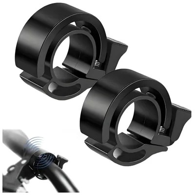 Productafbeelding van Fietsbel 2-pack - Mini fietsbel voor kinderen en volwassenen - Zwart