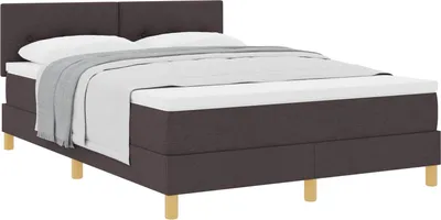Produktbild von Boxspringbett mit Kissen Dunkelbraun 160 x 200 cm Stoff