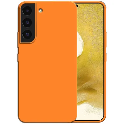 Zdjęcie produktu dla Smartphonica Silikonowe etui do Samsung Galaxy S22 Plus z miękkim wnętrzem - Pomarańczowy