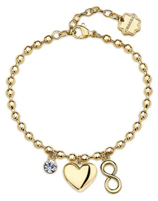 Immagine prodotto di Bracciale a sfere placcato oro con ciondoli dei chakra BHKLE06