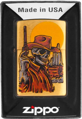 Produktbild von Zippo Feuerzeug Wild West Skeleton Cowboy Skull  Sturmfeuerzeug, nachfllbar