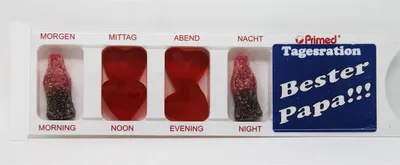 Produktbild von Tablettenbox Bester Papa gefüllt mit Fruchtgummi Scherzartikel 25g