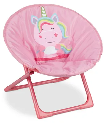 Immagine prodotto di Sedia pieghevole per bambini con motivo unicorno, adatta sia per interni che per esterni