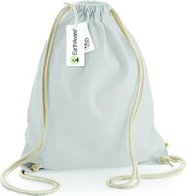 Produktbild von Westford Mill W810 | EarthAware Organic Gymsac / 37 x 47 cm - Farbe: Light Grey - Größe: 37 x 47 cm