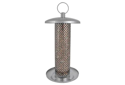 Image de Esschert Design Silo à noix en acier inoxydable ; FB394 ; 14,1x14,1x27,1 cm