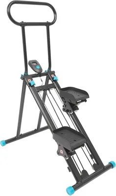 Produktbild von Treppensteiger Fitnessgerät Freistehend Treppenstepper Vertikale Klettermaschine mit 46-50 Zoll Höhenverstellbar Handläufe Klappbar Climbermaschine Bis 136KG Treppenstepper