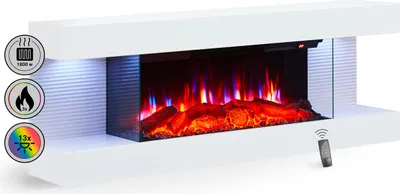 Image de Cheminée électrique BALDERIA Lumina - Cheminée murale - blanc