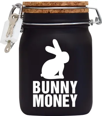 Produktbild von Spardose Geld Geschenk Ideen Bunny Money Schwarz Weiss Größe L 1 Liter