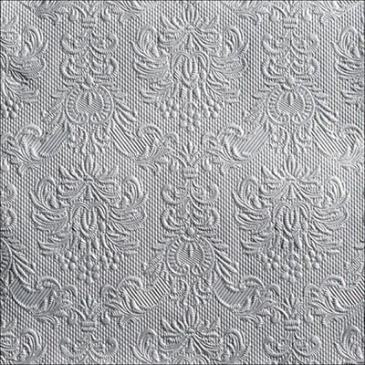 Produktbild von 15 geprägte Servietten Elegance silver 33x33cm