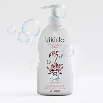Produktbild von Kikido Waschlotion für Babys 500 ml - 2in1 Duschgel & Baby Shampoo - Tränenfrei
