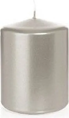 Produktbild von Stumpenkerzen Silber Ø 78 x 100 mm, 8 Stück