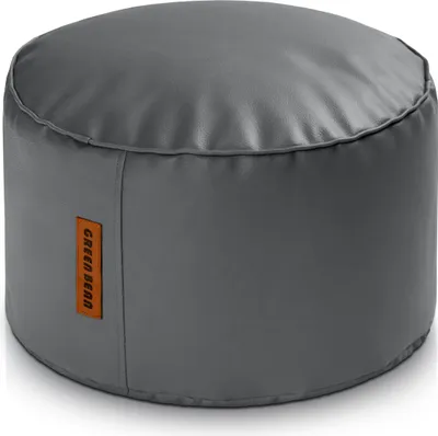 Produktbild von Green Bean® Sitzhocker aus Kunstleder - Pouf mit EPS Perlen Füllung - 43 x 30 cm - perfekte Ergänzung zum Sitzsack - Sitzwürfel Sitzkissen Hocker Fußhocker - Dunkelblau