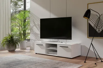 Obrázok produktu pre Nzka TV doska FurMeb24 MAXIONE 150 x 37,5 cm - matn biela