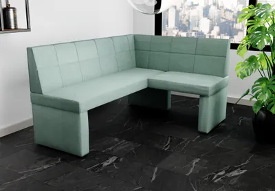 Produktbild von Eckbank Bank Küchenbank 168x128 cm BLAKE L Stoff Soro Türkis
