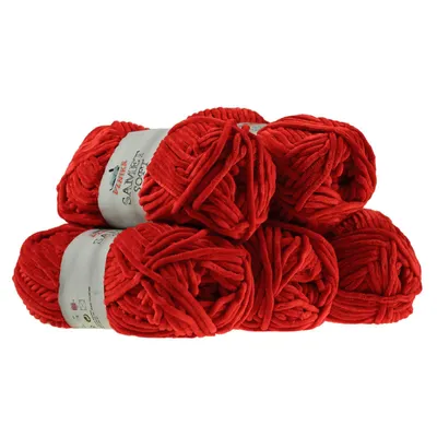 Produktbild von 500g Chenille-Wolle Samet Soft 39 Farben Chenille-Strickgarn Wolle Strickwolle