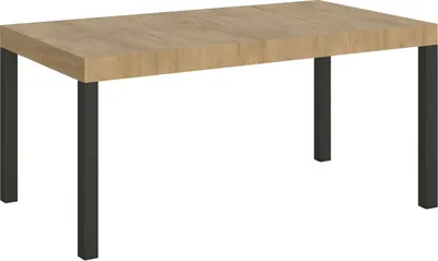 Produktbild von Ausziehtisch 120/380x90 cm Everyday Premium Natur-Eiche mit anthrazitfarbenen Beinen