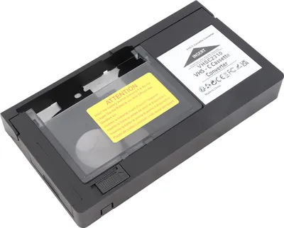 Zdjęcie produktu dla Adapter do kaset VHS-C, kompatybilny z kamerami VHSC-SVHS, zmotoryzowanymi kamerami VHSC, idealny do odtwarzaczy VCR, niekompatybilny z kamerami 8 mm/MiniDV/Hi8